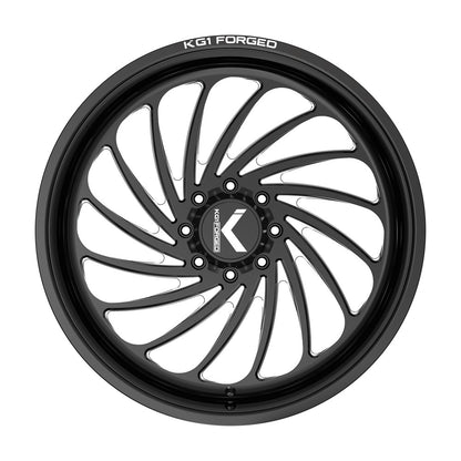 26x14 KG1 KF023 Bender RIGHT DIRECTIONAL Black Milled FORGED Wheel Blank (-76mm)
