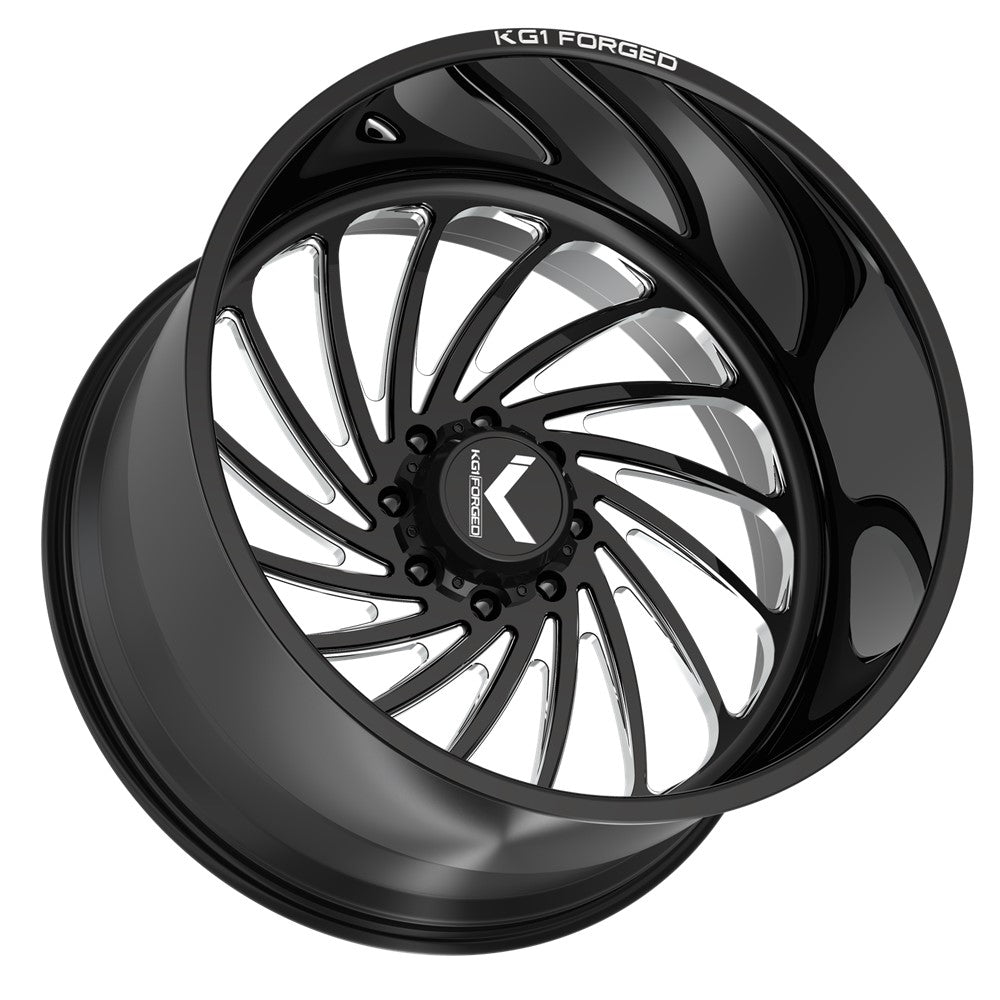 24x12 KG1 KF023 Bender LEFT DIRECTIONAL Black Milled FORGED Wheel Blank (-44mm)