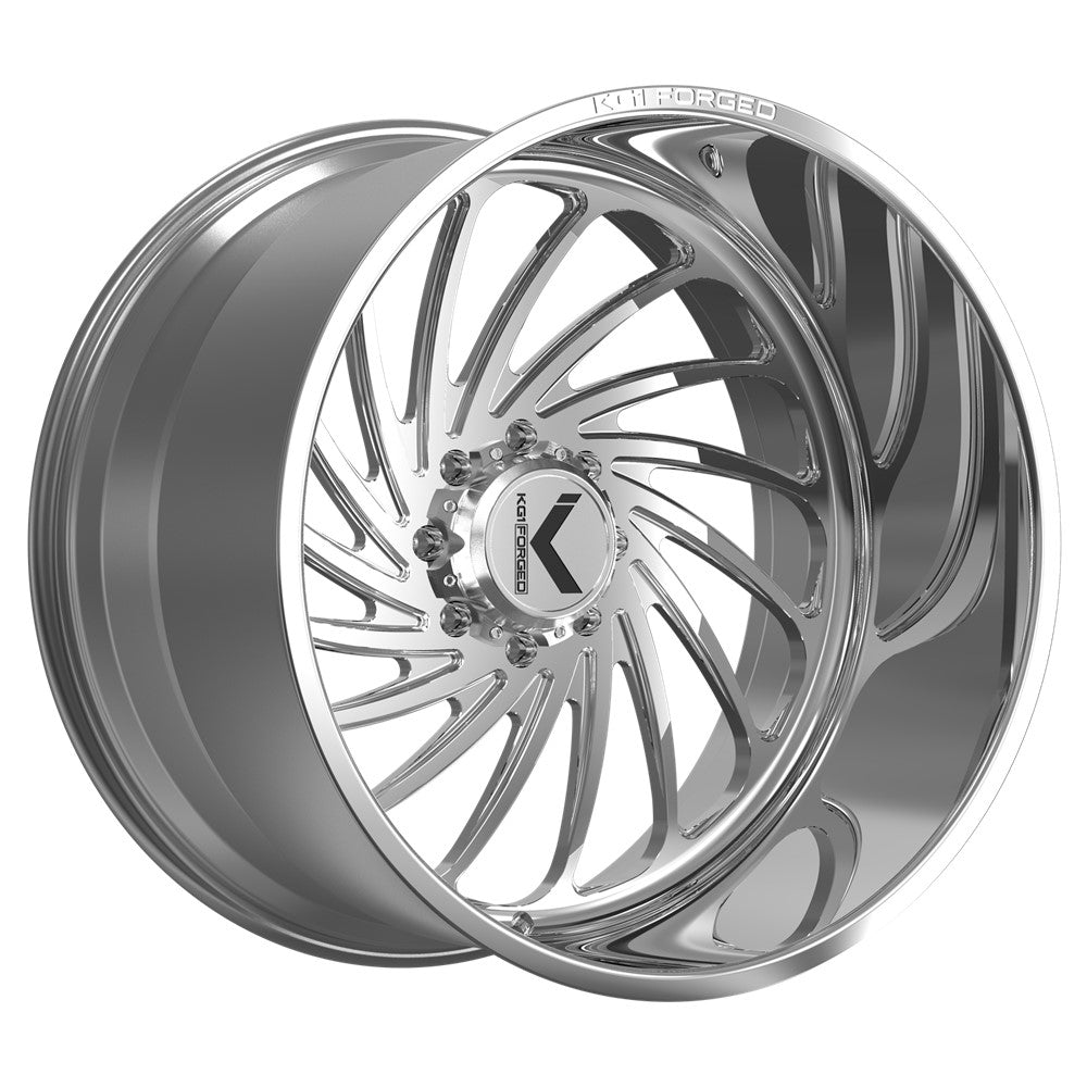 26x16 KG1 KF023 Bender Polished RIGHT DIRECTIONAL FORGED Wheel 8x6.5 (-101mm)