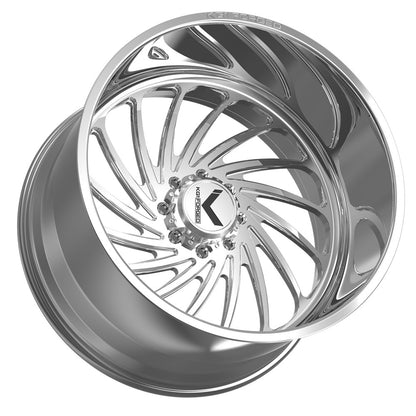 22x10 KG1 KF023 Bender LEFT DIRECTIONAL Polished FORGED Wheel Blank (-24mm)