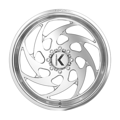 22x14 KG1 KF024 Bayonet LEFT DIRECTIONAL Polished FORGED Wheel Blank (-76mm)