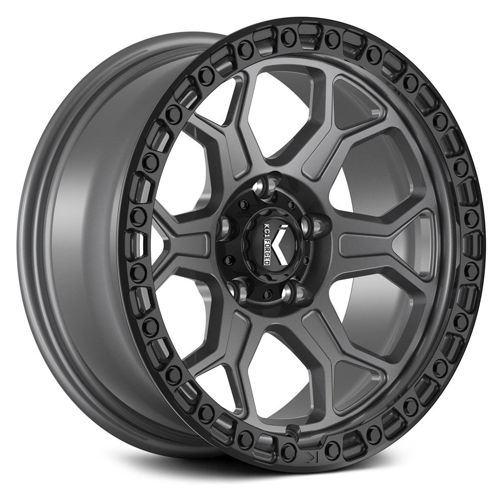 17x9 KG1 Forged KO111 Bishop Textured Matte Anthracite Wheel 6x5.5 (0mm)