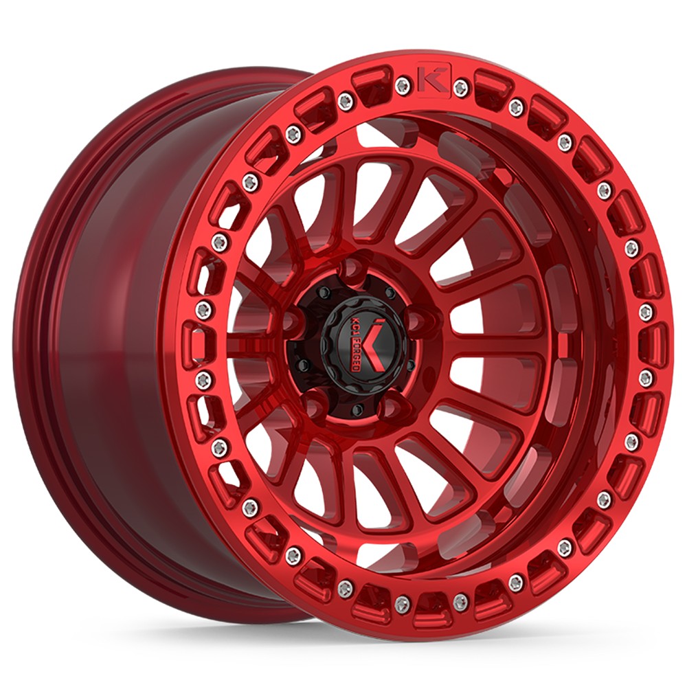 17x9 KG1 Forged KO600 Lifter Candy Red BEADLOCK Wheel 5x5 (-15mm)