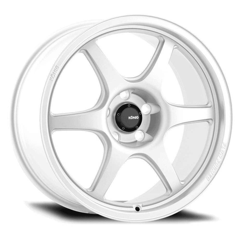 18x9.50 Konig 106GW Hexaform Gloss White Wheel 5x4.5 (25mm)
