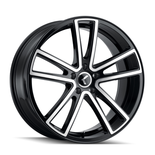22x8.5 Kraze Lusso Black/Machined Wheel 5x4.5 (38mm)
