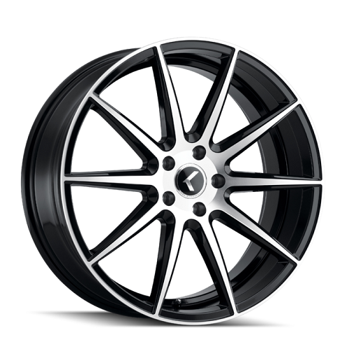 17x8 Kraze Cosmos Black/Machined Wheel 5x4.5 (38mm)