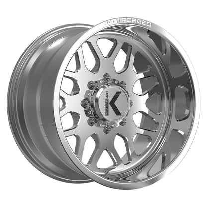 22x10 KG1 Forged KT001 Veteran Polished Milled FORGED Wheel 5x5 (-24mm)