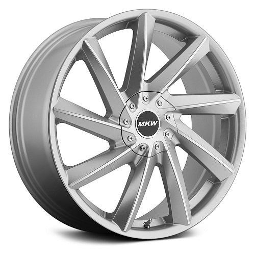 17x7.5 MKW M115 Gloss Silver Machined Wheel 4x100/4x4.5 (40mm)
