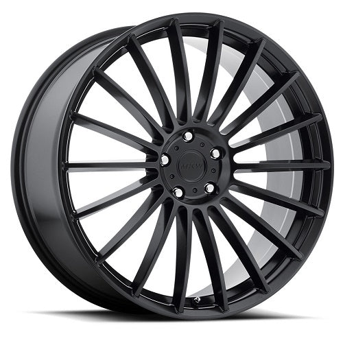 22x9 MKW M116 Full Satin Black Wheel 5x4.5 (40mm)