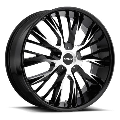 20x8.5 MKW M122 Gloss Black Machined Wheel 5x112/5x4.5 (40mm)