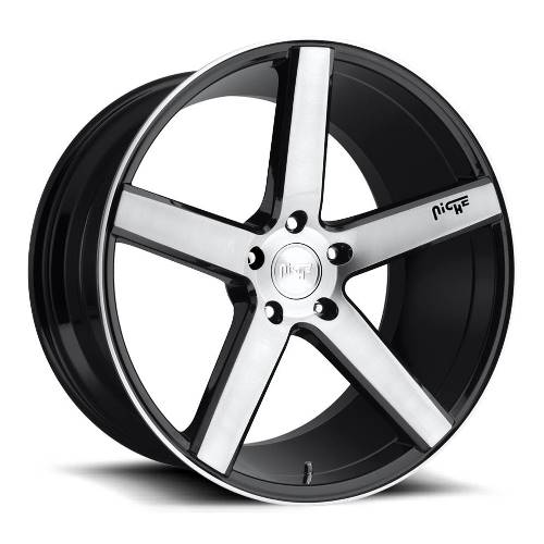 17x8 M124 Niche Milan Gloss Black Brushed Wheel 5x112 (40mm)