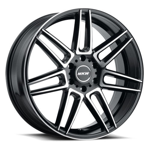 20x8.5 MKW M126 Gloss Black Machined Wheel 5x120 (18mm)