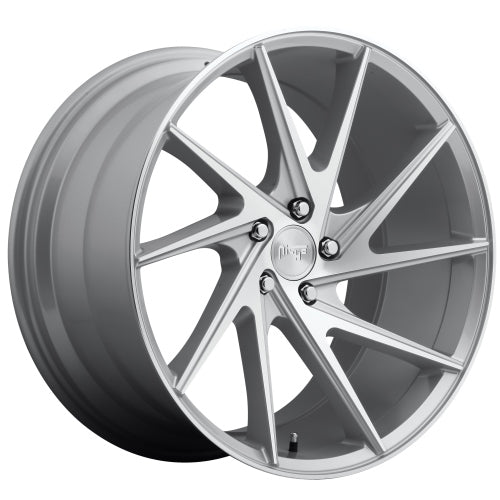 20x10.5 M162 Niche Invert Silver Machined Wheel 5x4.5 (45mm)