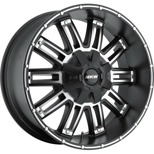 20x9 MKW Offroad M80 Satin Black Machined Wheel 5x5 (-10mm)