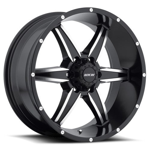 17x9 MKW Offroad M89 Satin Black Machined Wheel 5x5 (-10mm)