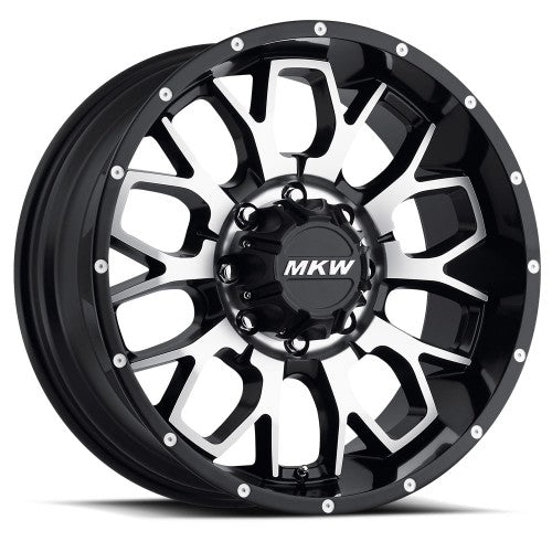 18x9 MKW Offroad M95 Satin Black Machined Wheel 8x180 (10mm)
