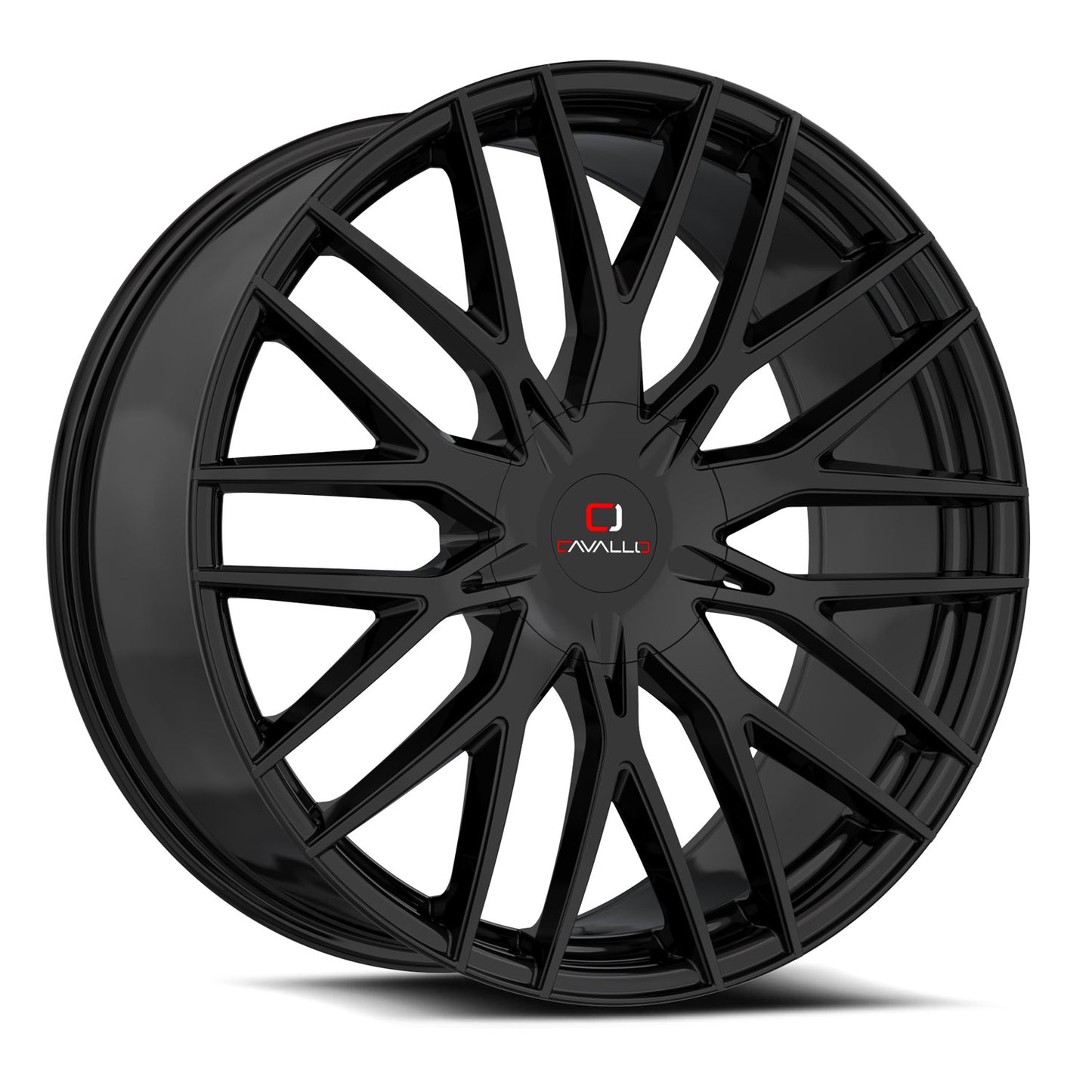 22x8.5 Cavallo CLV-45 Gloss Black Wheel 5x4.5/5x120 (38mm)