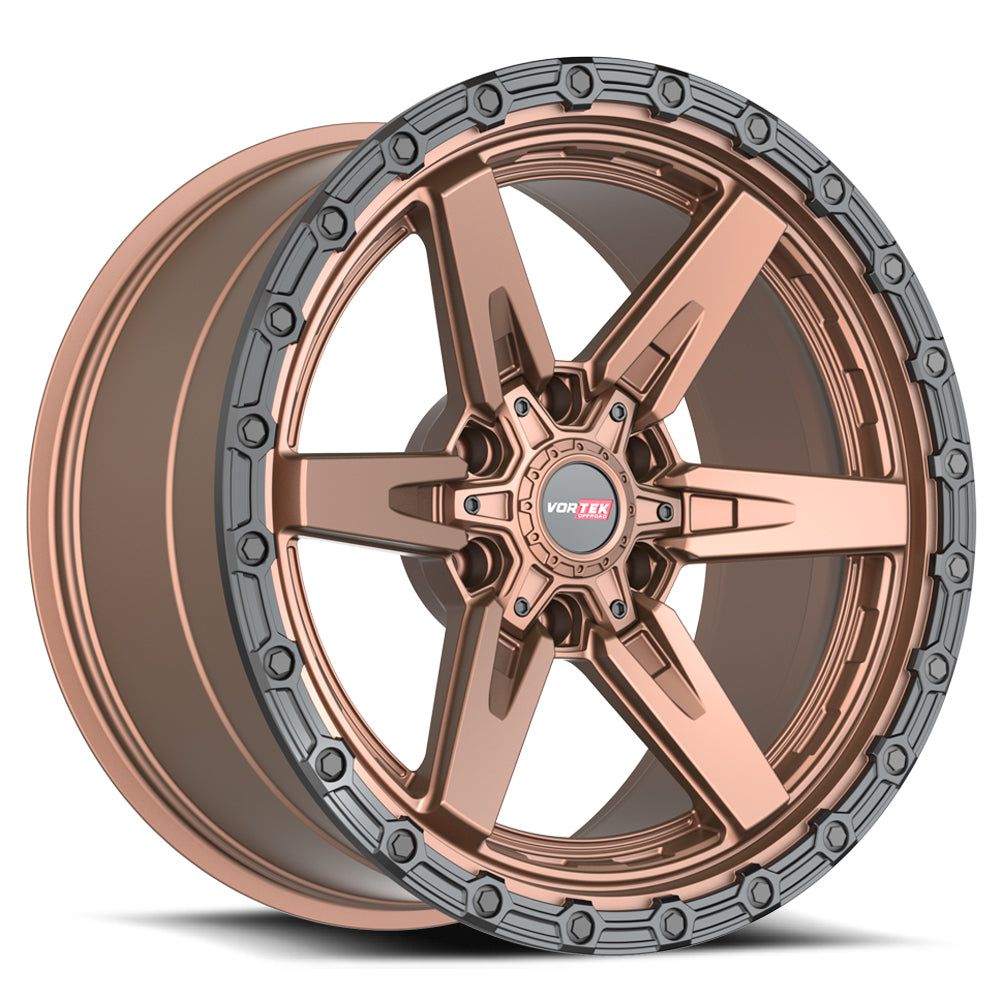20x10 Vortek VRT-602 Matte Bronze With Black Bead Ring Wheel 6x135/6x5.5 (-12mm)