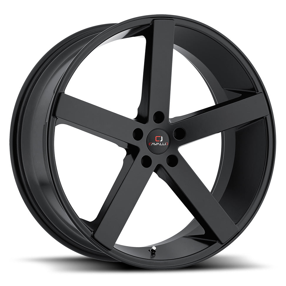 24x9 Cavallo CLV-5 Gloss Black Wheel Blank (15mm)