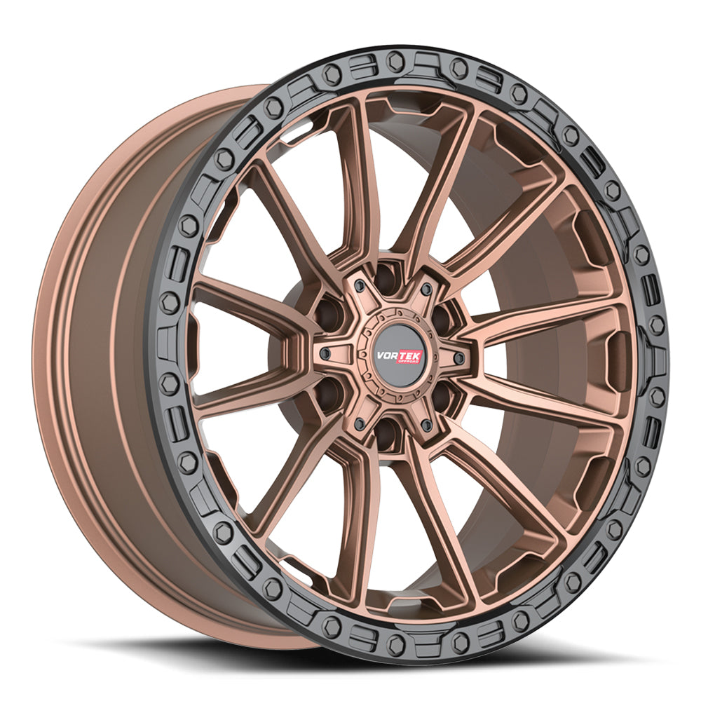 20x9 Vortek VRT-601 Matte Bronze With Black Bead Ring Wheel 6x135/6x5.5 (18mm)