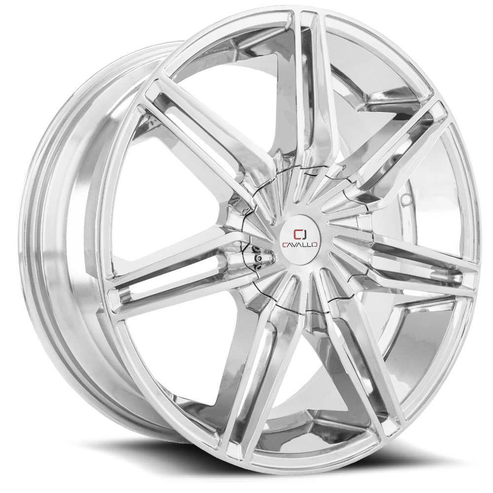 22x9.5 Cavallo CLV-19 Chrome Wheel 5x115/5x120 (15mm)