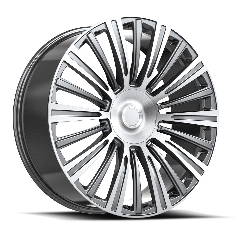 22x9 O.E. Revolution CAD-35 Gunmetal & Machined Wheel 6x5.5 (31mm)