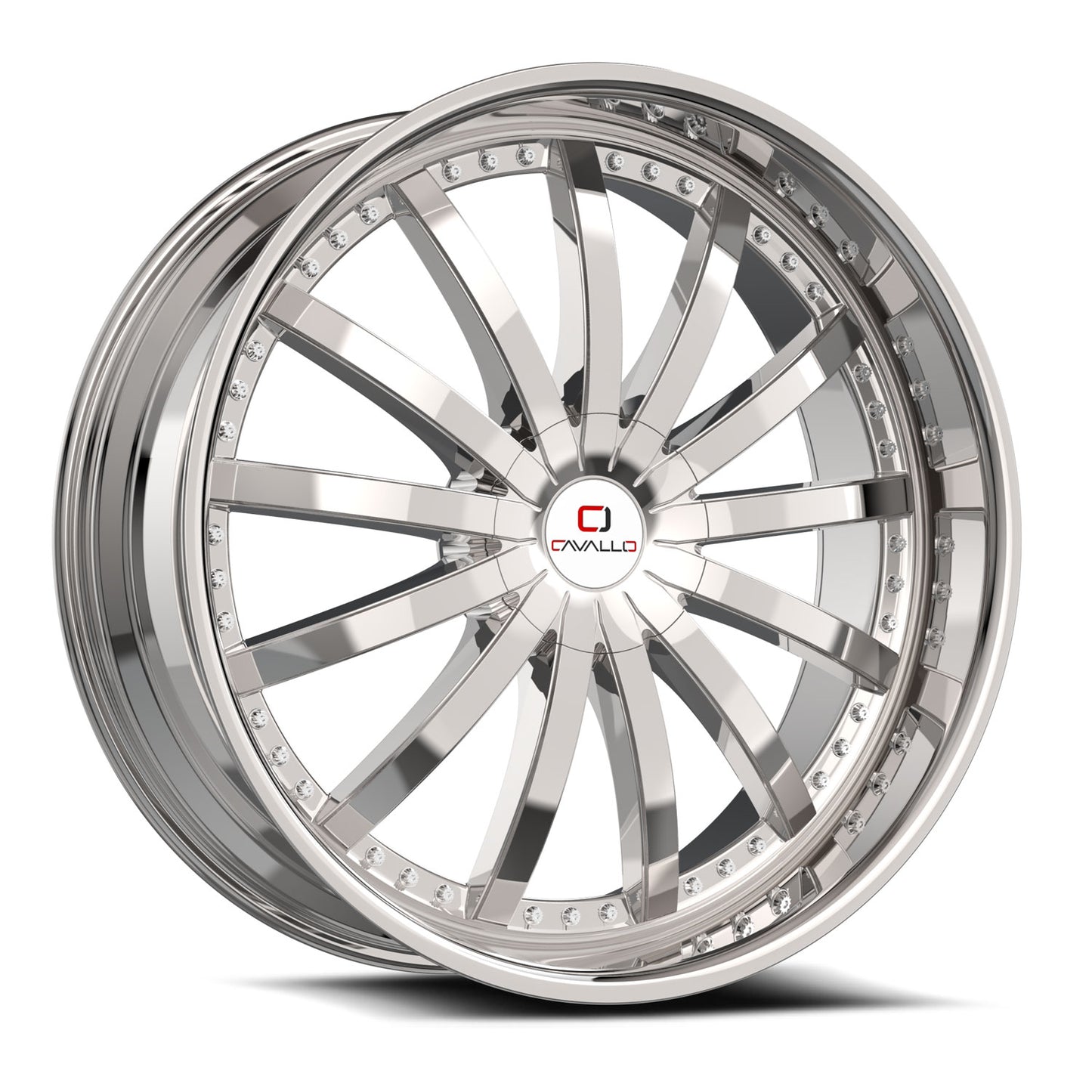 22x9.5 Cavallo CLV-53 Nano Chrome Wheel Blank (15mm)
