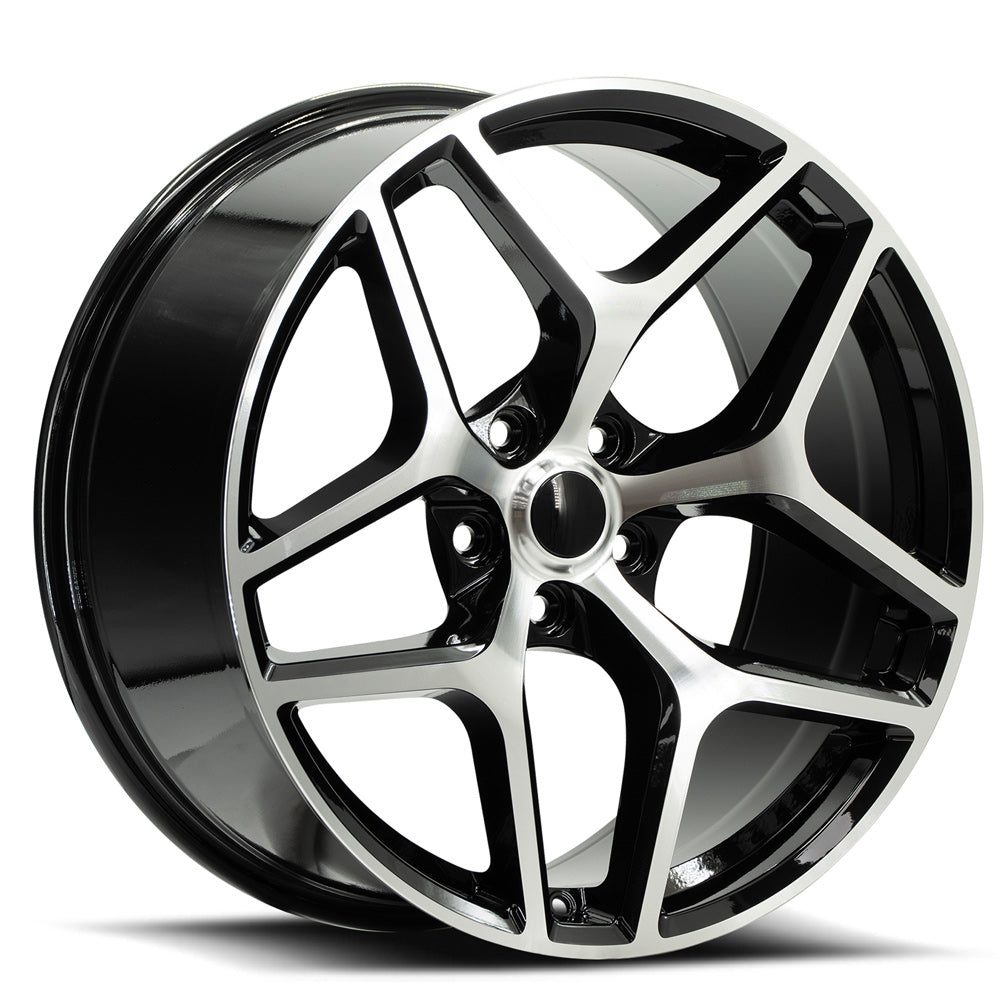 20x10 O.E. Revolution Z28 Gloss Black & Machined Wheel 5x120  (23mm)