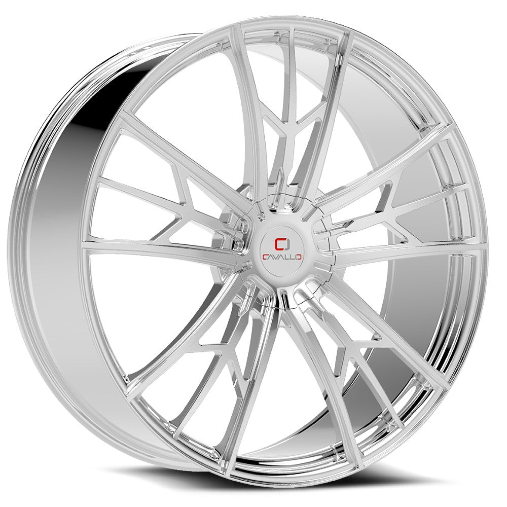 20x8.5 Cavallo CLV-39 Chrome Wheel 5x4.5/5x120 (35mm)