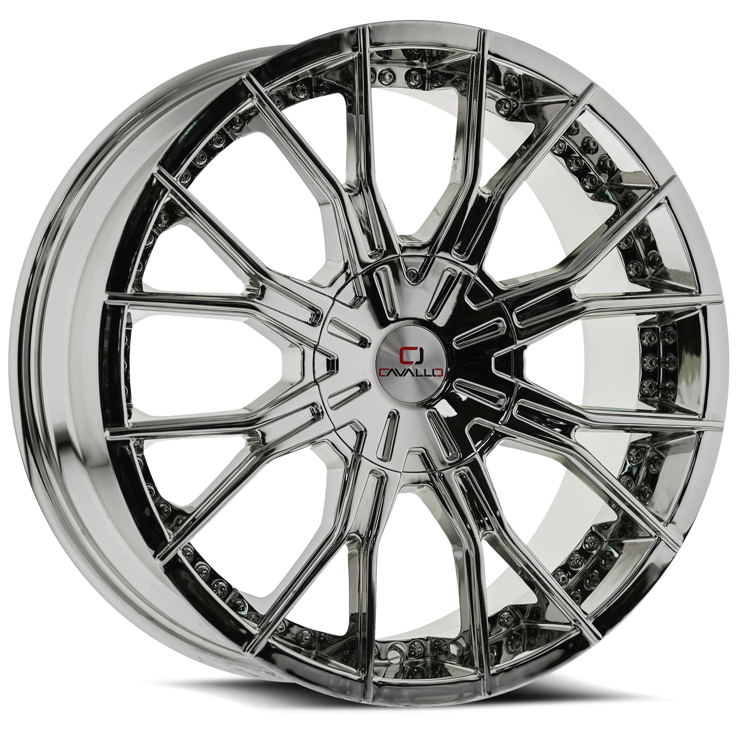 18x8 Cavallo CLV-36 Nano Chrome Wheel 5x4.25/5x4.5 (35mm)