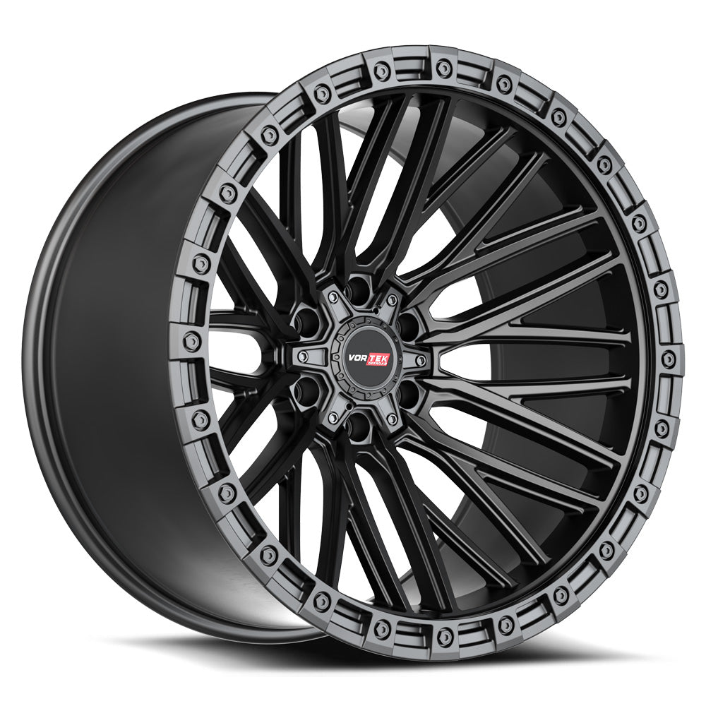 18x9 Vortek VRT-608 Matte Black Wheel 6x135/6x5.5 (-12mm)