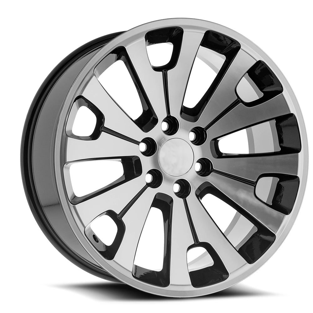 22x9 O.E. Revolution G-12 Gloss Black & Machined Wheel 6x5.5 (24mm)