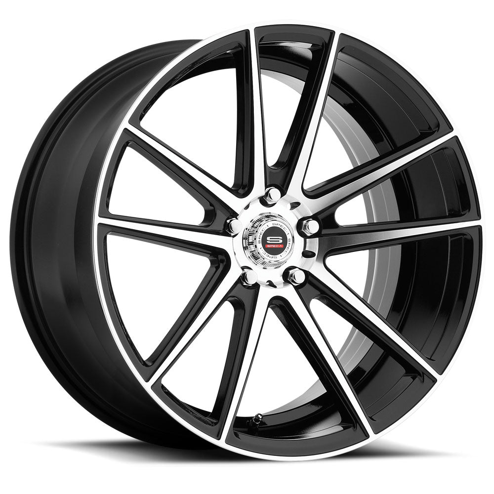 20x8.5 Spec-1 SPM-79 Gloss Black & Machined Wheel 5x112 (32mm)