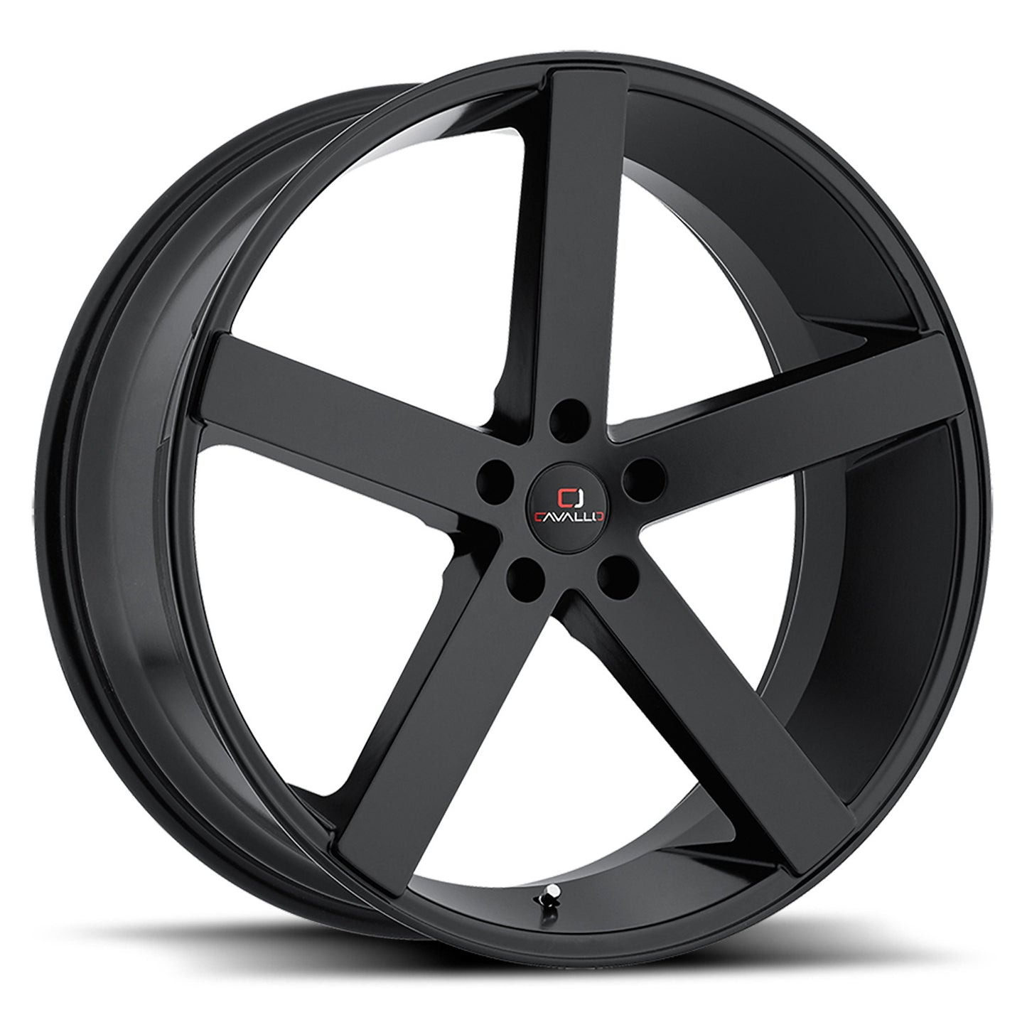 20x8.5 Cavallo CLV-5 Gloss Black & Red Wheel 5x4.5 (35mm)