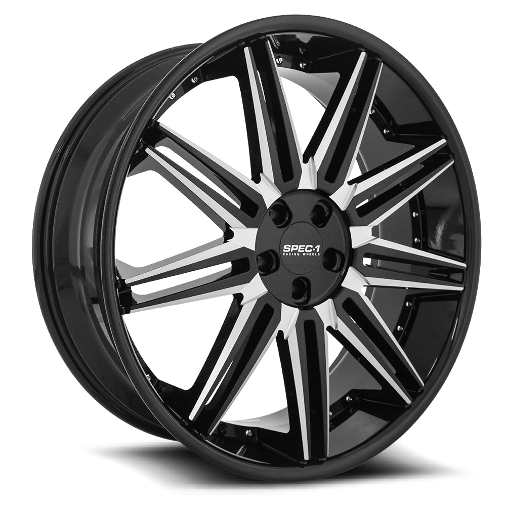 24x9 Spec-1 SPL-006 Gloss Black & Milled Wheel 5x120 (30mm)
