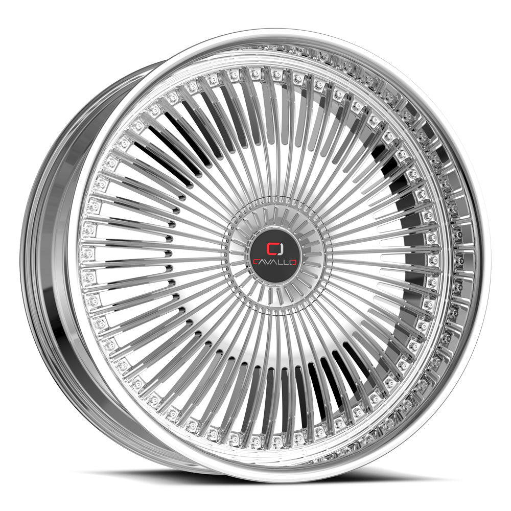 22x9.5 Cavallo CLV-41 Nano Chrome Wheel 6x135/6x5.5 (25mm)
