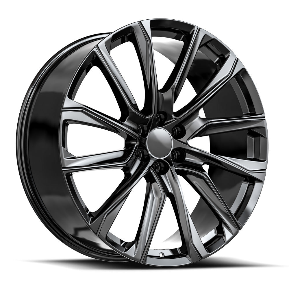 22x9 O.E. Revolution CAD-34 Gloss Black Wheel 6x5.5 (28mm)