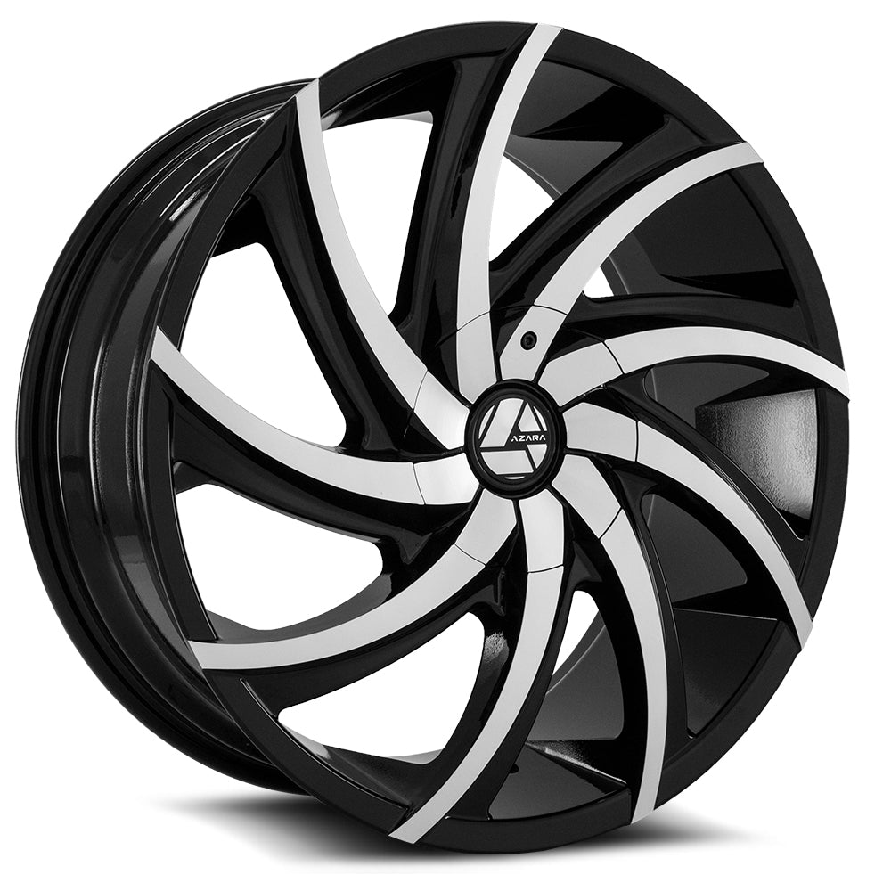 26x9.5 Azara AZA-503 Gloss Black & Machined Wheel 5x120 (30mm)