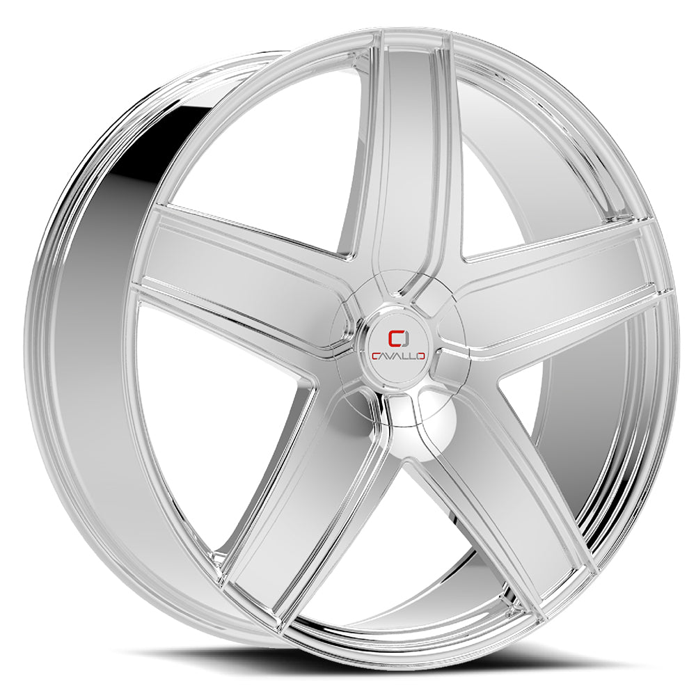 20x8.5 Cavallo CLV-31 Chrome Wheel 5x110/5x4.5 (35mm)