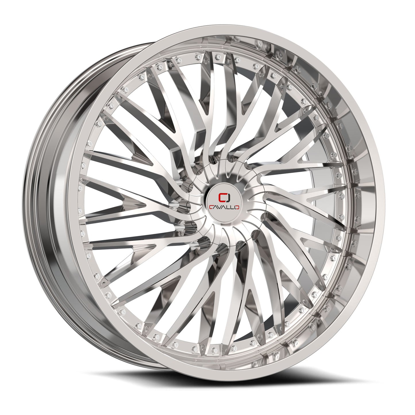 22x8.5 Cavallo CLV-43 Nano Chrome Wheel 5x112/5x4.5 (38mm)
