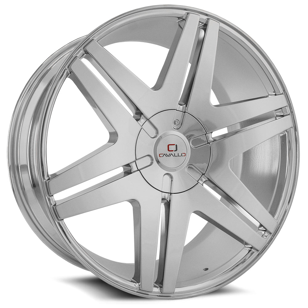 20x8.5 Cavallo CLV-17 Chrome Wheel 6x135/6x5.5 (25mm)
