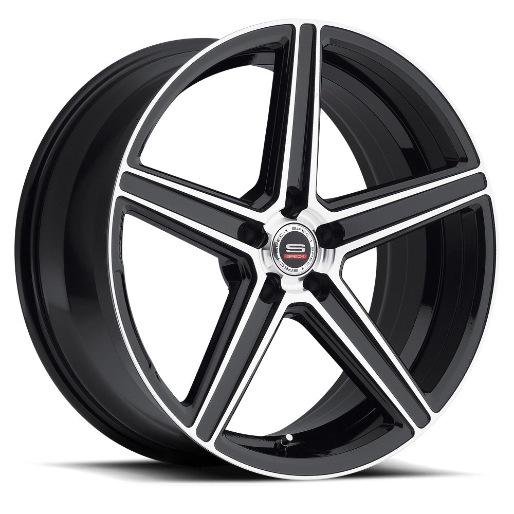 18x9.5 Spec-1 SP-8 Gloss Black Machined Wheel Blank (38mm)