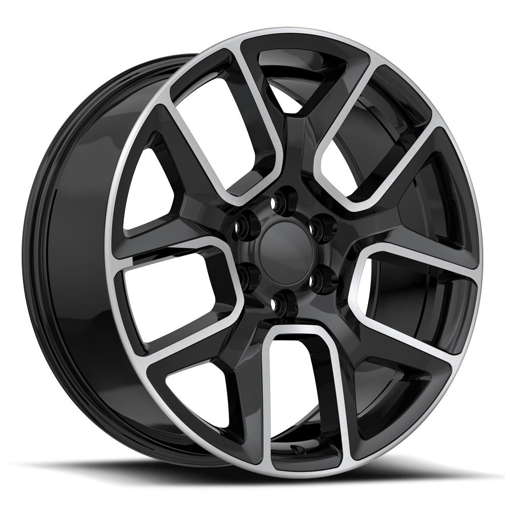 OE. Revolution R-16 24X10 6X139.7 +25 Cb 78.1 Gloss Black & Machined