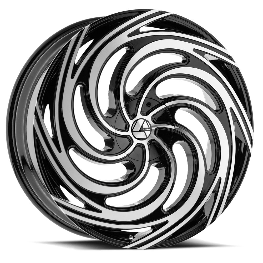 24x9 Azara AZA-519 Gloss Black & Machined Wheel 5x115/5x5.5 (18mm)