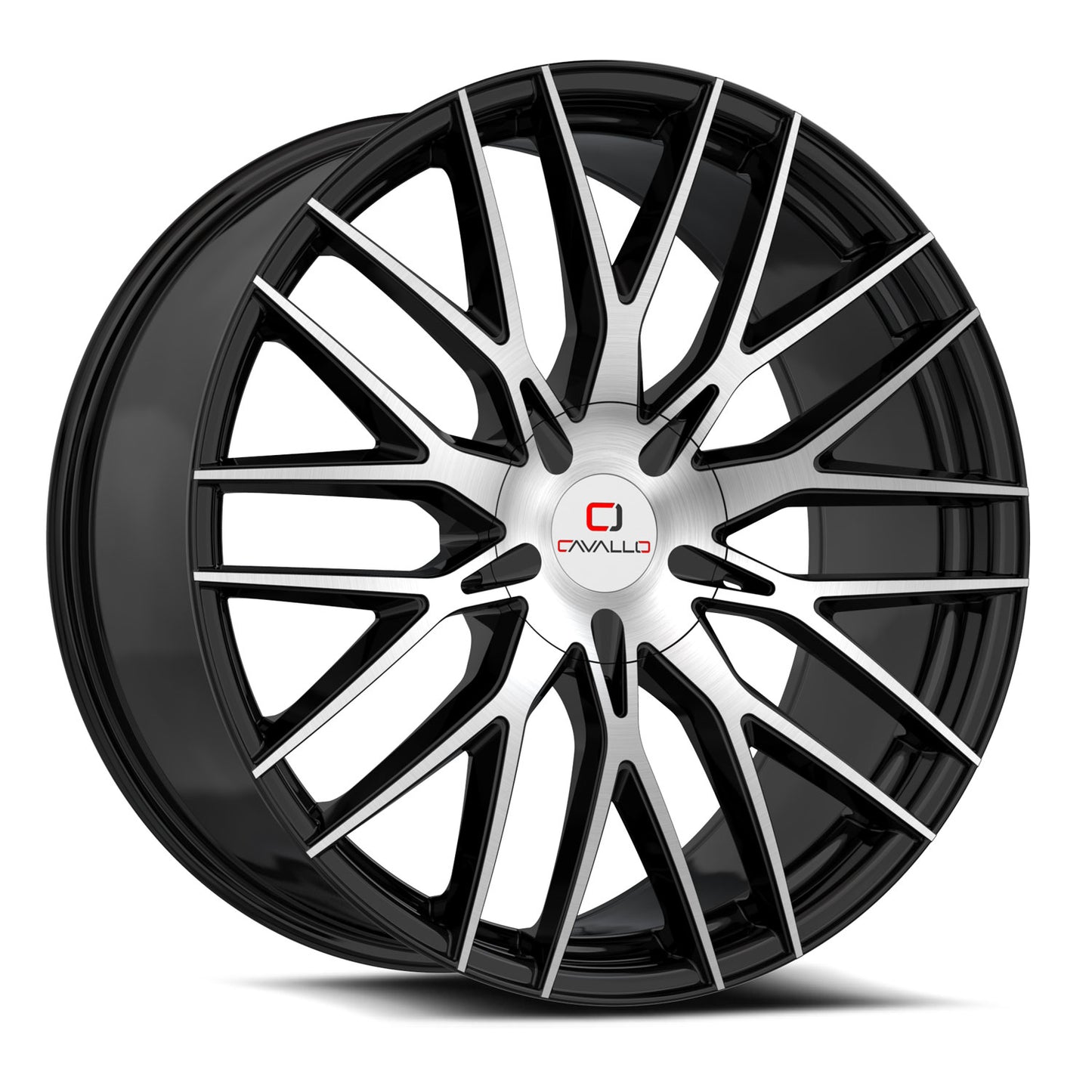 Cavallo CLV-45 24x9.0 5x 6x Blank +18 Cb 78.1 Gloss Black & Machined Different Mold