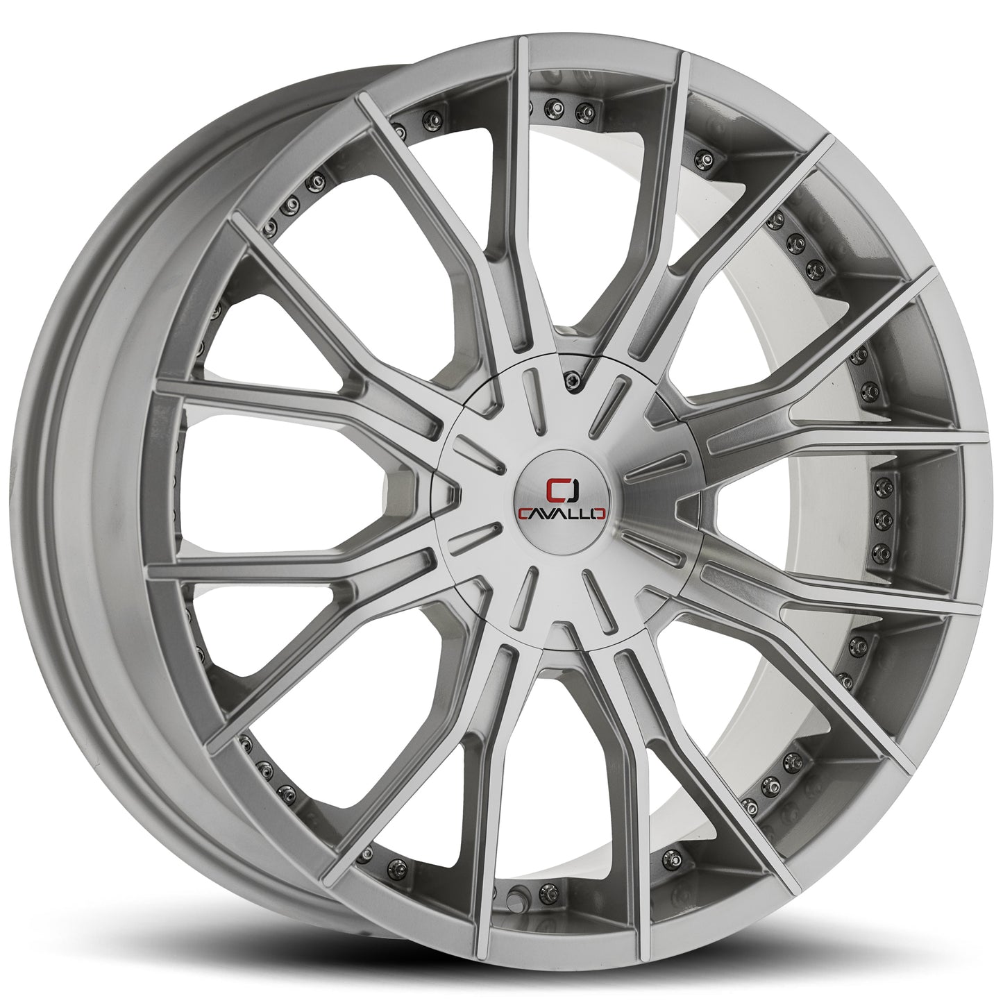 20x8.5 Cavallo CLV-36 Silver Machined Wheel 6x135/6x5.5 (15mm)