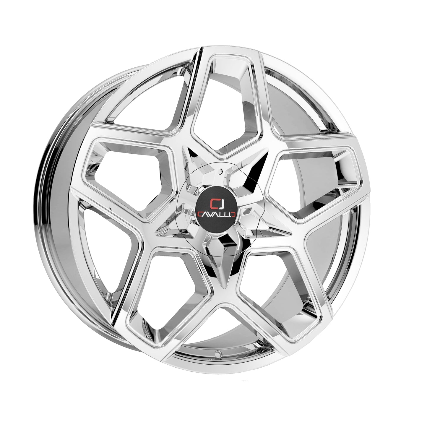 20x8.5 Cavallo CLV-25 Chrome Wheel 5x112/5x4.5 (35mm)