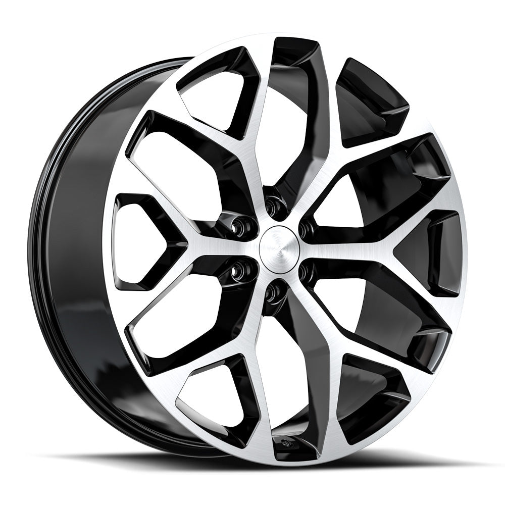OE. Revolution G-09 24X10 6X139.7 +24 Cb 78.1 Gloss Black & Machined