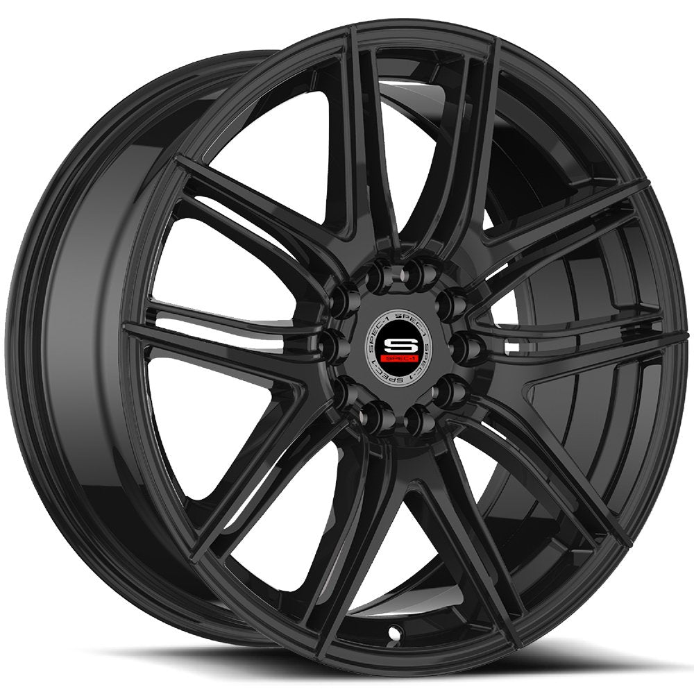 17x7.5 Spec-1 SP-56 Gloss Black Wheel 5x4.5/5x120 (42mm)