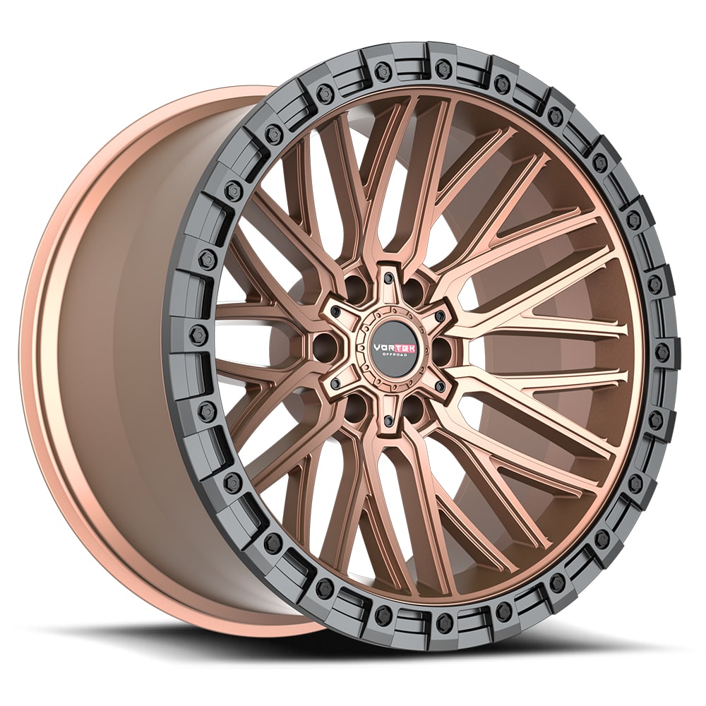 20x10 Vortek VRT-608 Matte Bronze With Black Bead Ring Wheel 6x135/6x5.5 (-24mm)